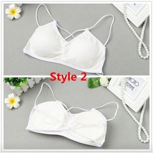 Bandeau black padded lacy  stretch bra